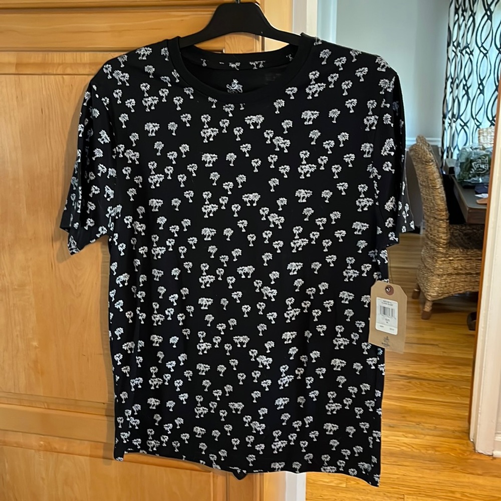 NWT - Black with White Palm Tree Design Tee by Rugby - size M